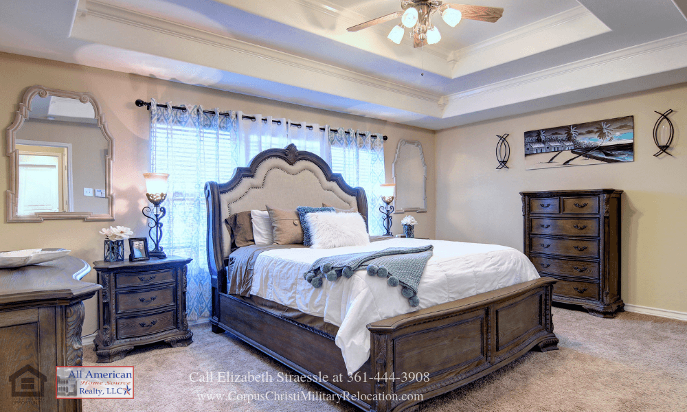 Corpus Christi TX Homes - Enjoy naps and long sleep when you have a cozy bedroom like the one in this Corpus Christi TX home.