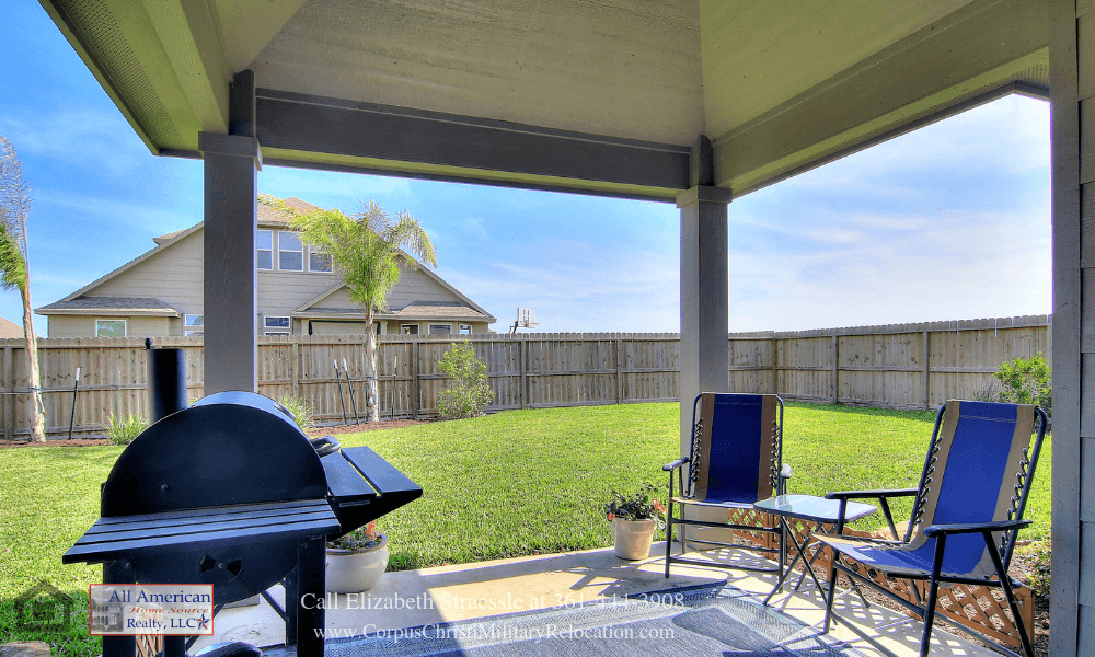 Homes in Rancho Vista Corpus Christi TX - Enjoy relaxing on the covered patio of this home for sale in Corpus Christi. 
